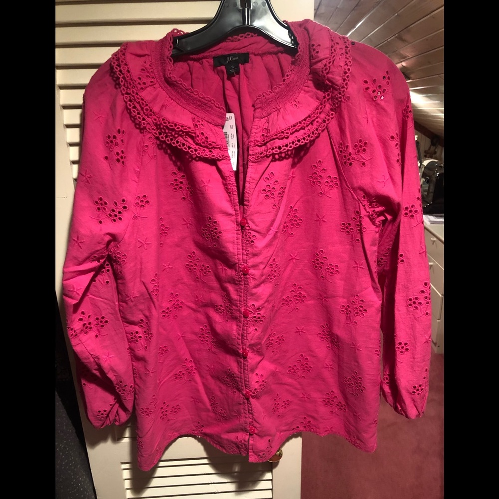 Jcrew eyelet blouse